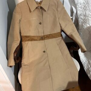 VIA SPIGA Tan Women's trench Coat size 12